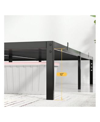 14 Inch Twin Bed Frame Metal Platform, Twin Bed Frame With Ample Storage, No Box Spring Needed And Steel Slat Support, Easy Assembly