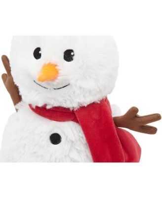 Microwavable French Lavender Scented Plush Red Scarf Snowman
