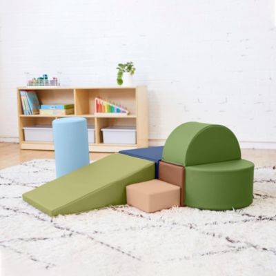 SoftZone Crawl and Climb Playtime Playset, Earthtone, 6-Piece