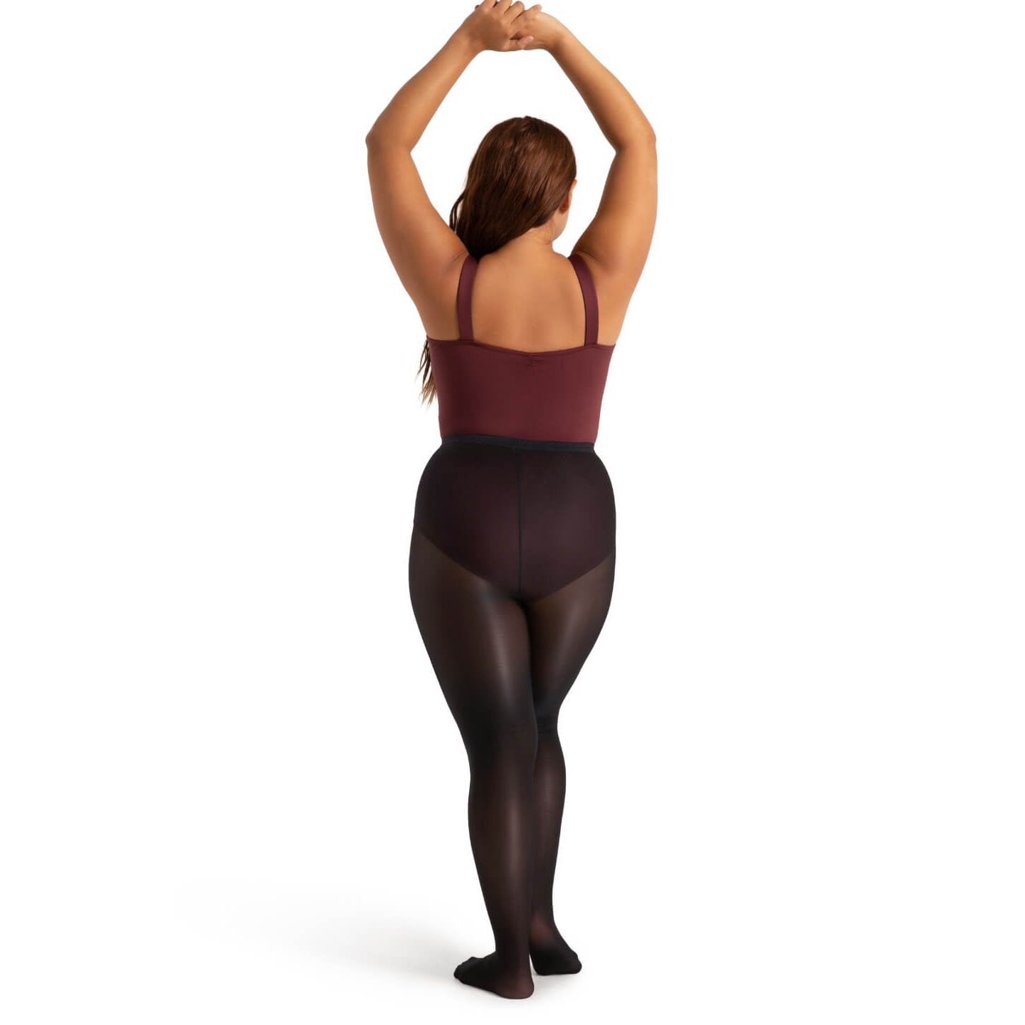 Женские блестящие колготки с закрытой стопой Capezio Ultra, цвет: Чёрный — фото 4