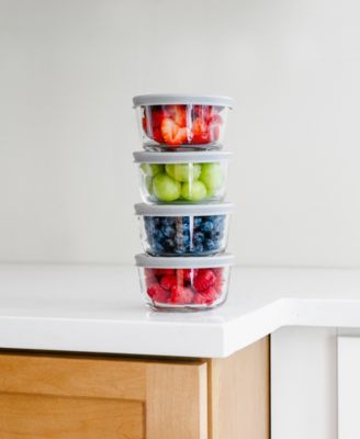 16-Piece 1 Cup Round Food Storage and Meal Prep Container Set