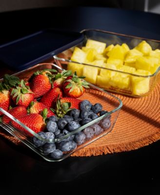 4-Piece 6.5 Cup Rectangular Food Storage and Meal Prep Container Set