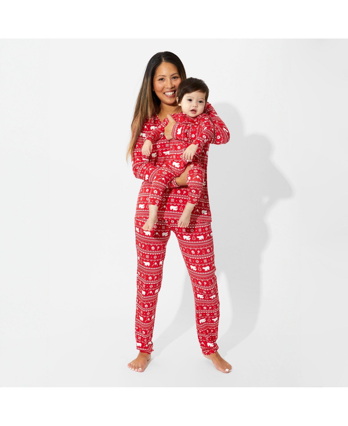 BELLABU BEAR BABY UNISEX BABY POLAR ISLE RED CONVERTIBLE FOOTIE 