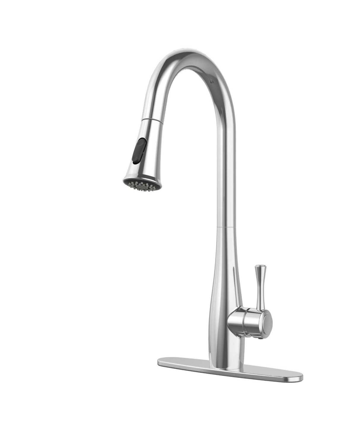 Lovmor Modern High Arc Kitchen Faucet with Sprayer,- Chrome