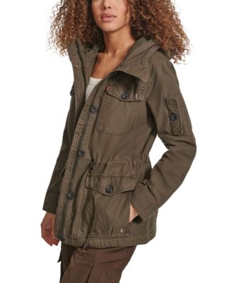 Women's Hooded Military Jacket