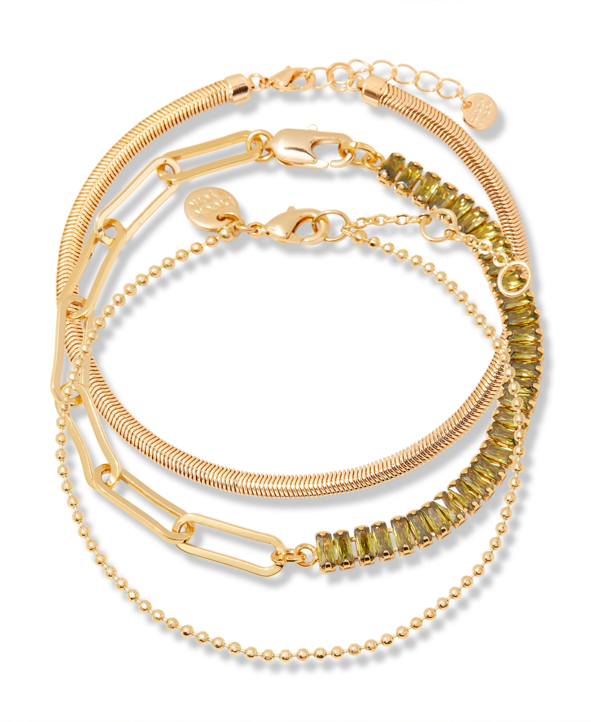 Brook & York Priya Birthstone Tennis Bracelet In Neon Green
