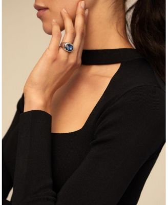 Sterling Silver Light It Up Faceted Clad Ring