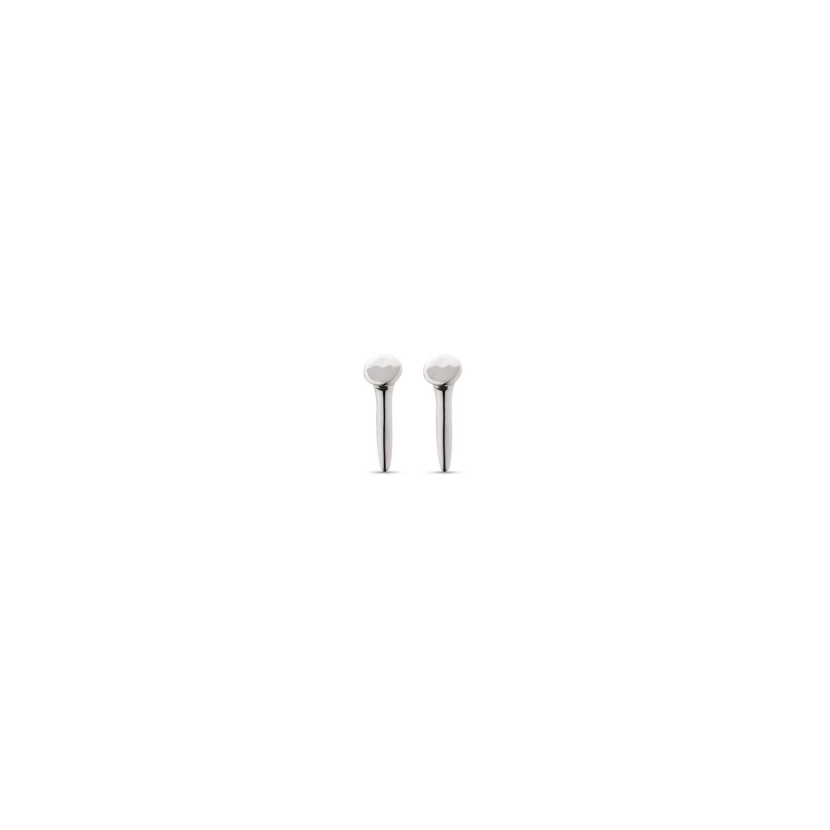 Unode50 Metal Alloy Clasp Earrings In Silver