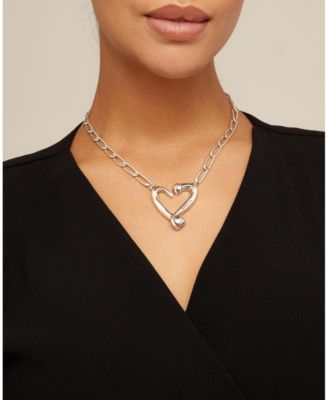 Metal Alloy Medium Heart Necklace