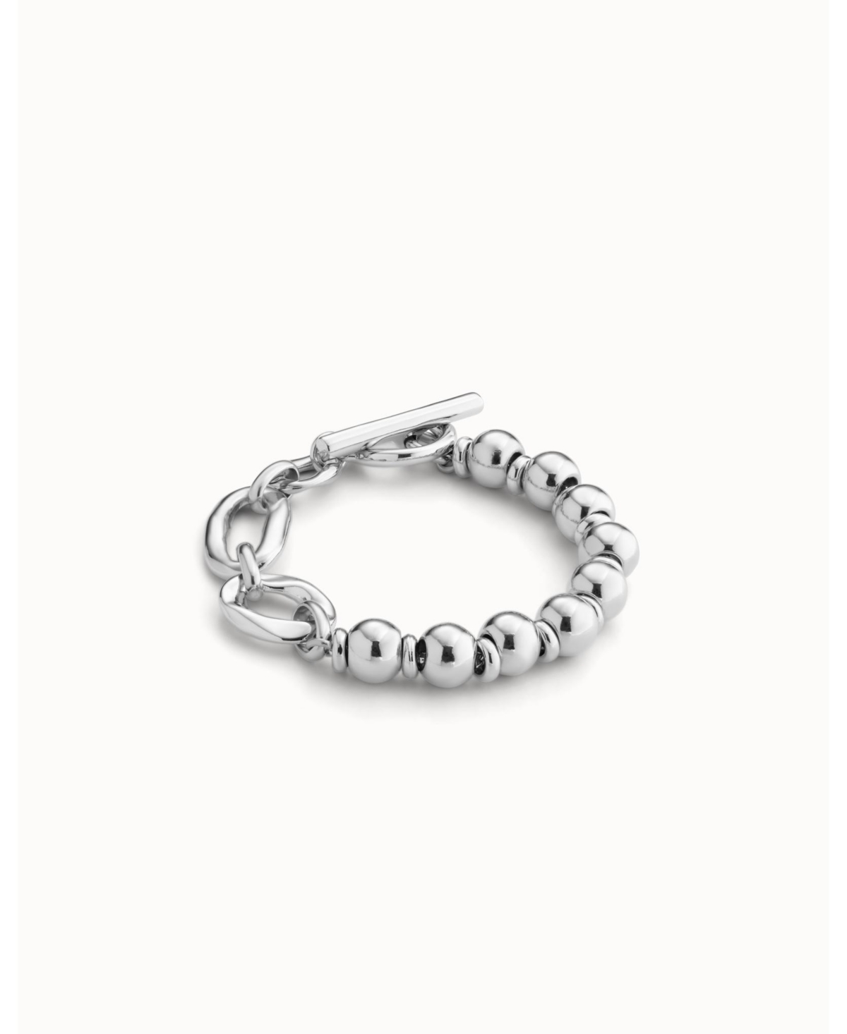 Unode50 Different Link Type Metal Alloy Bracelet In Silver