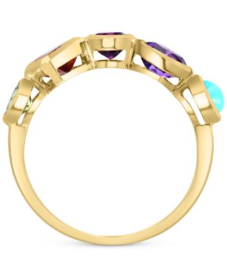 EFFY&reg; Multi-Gemstone Bezel Statement Ring (1-7/8 ct. t.w.) in 14k Gold