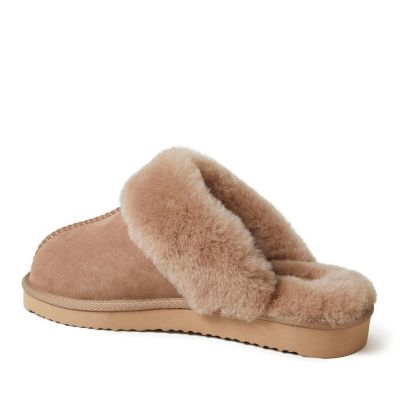 Dearfoams Women's Fireside By Sydney Genuine Shearling Scuff Slipper