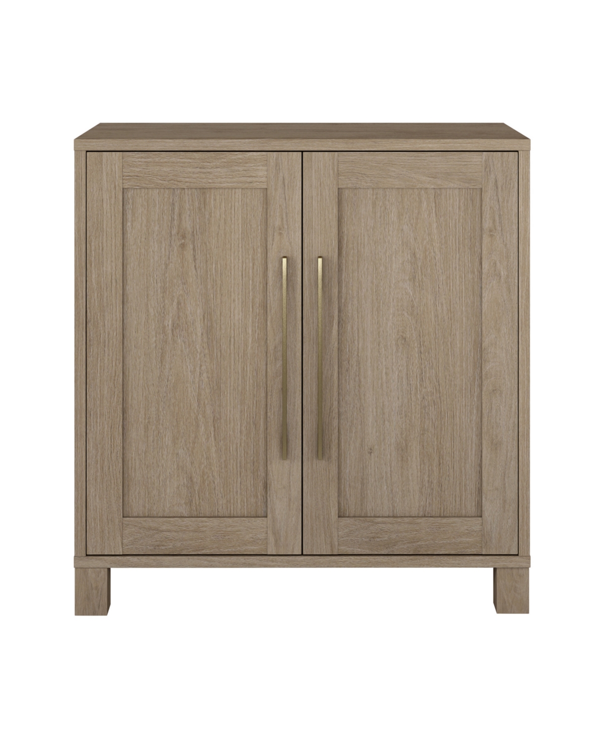 Hudson & Canal 28" Chabot Wide Rectangular Accent Cabinet In Antiqued Gray Oak