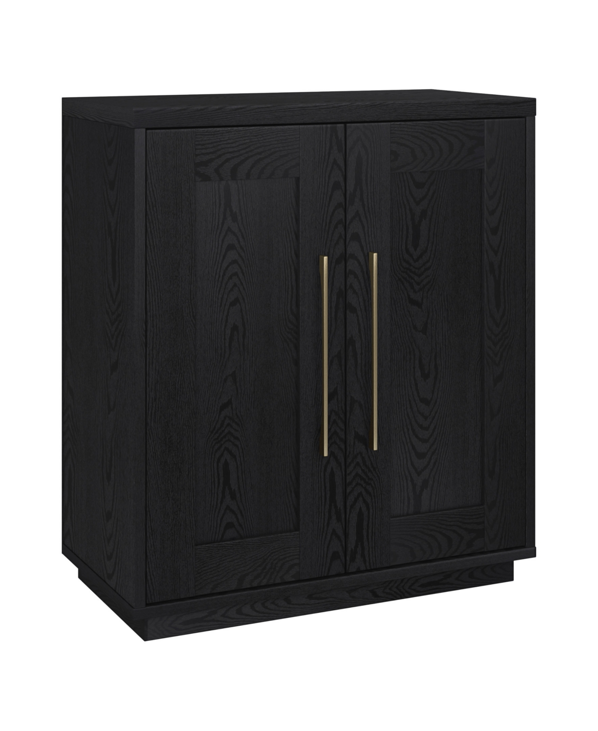 Hudson & Canal 28" Tillman Wide Rectangular Accent Cabinet In Black Grain