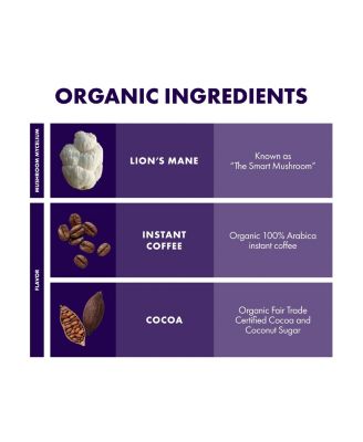 MycoBrew Mocha - Mocha Drink Mix - Mocha Powder Includes Lion's Mane Mushroom - Drink Mix with Fair Trade Certified Cocoa & 100% Arabica Instant Coffee