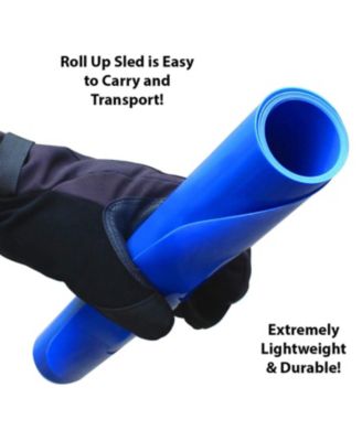 Flying Carpet Lightweight Roll Up Plastic Winter Snow Sled, Blue