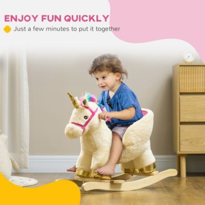 Kids Rocking Horse, Unicorn with Realistic Sounds for 18-36 Months