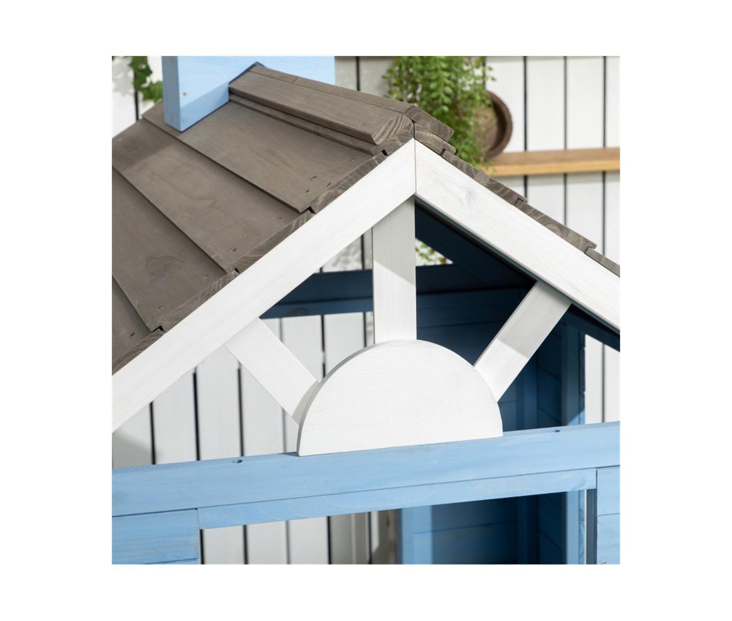 Детская игрушка Slickblue Kids Wooden Playhouse, Ages 3-7, цвет: Синий — фото 6
