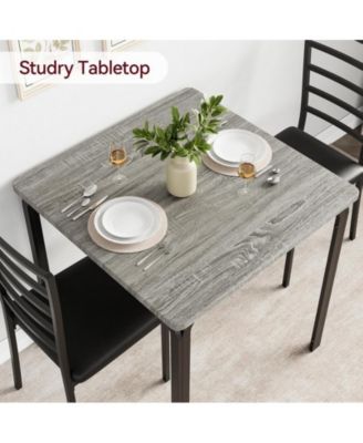 Small Table and Chairs Set of 2 Dining Table Set