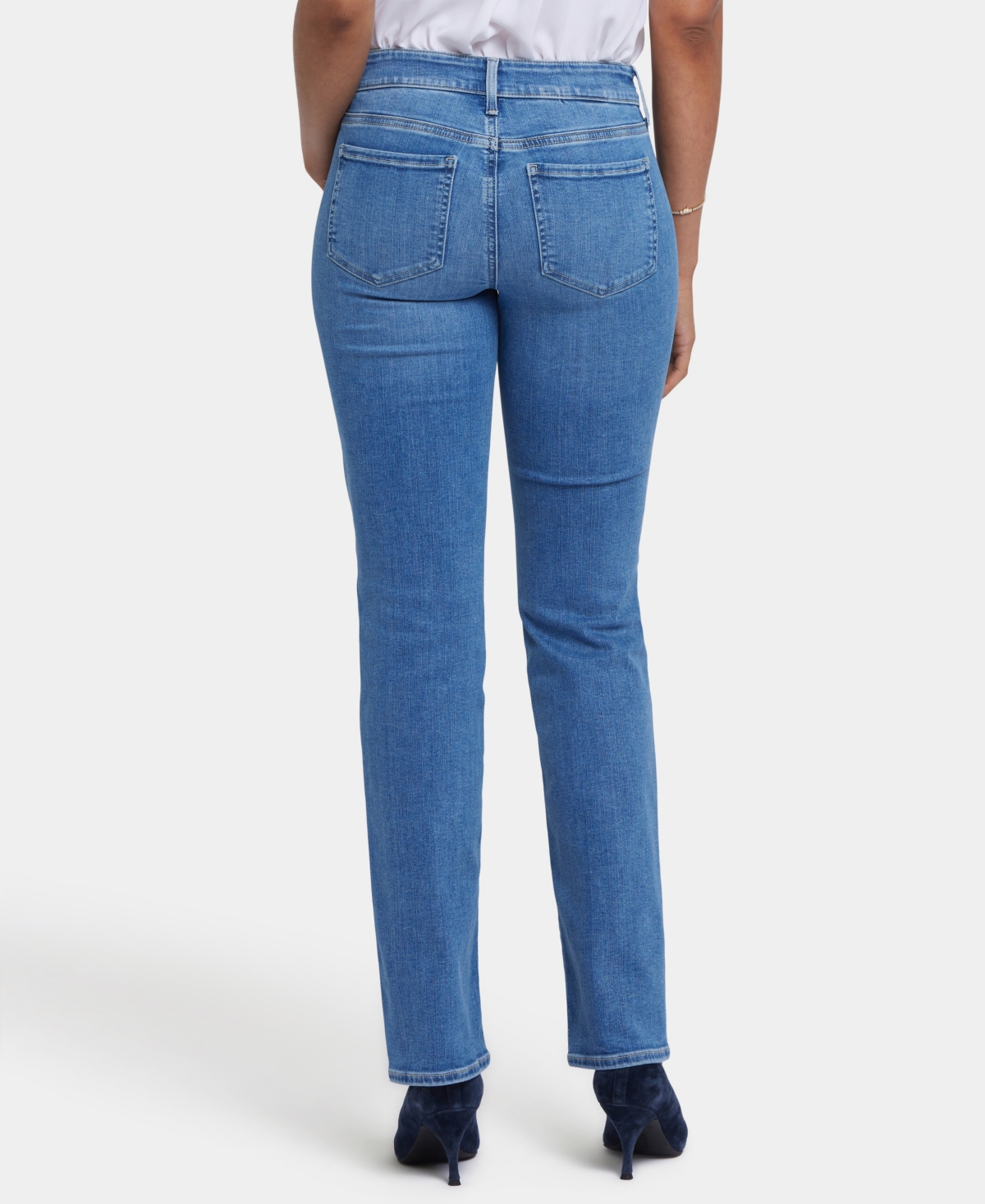 Nydj Womens Relaxed Denim Tapered Leg Jeans In Newport Sky