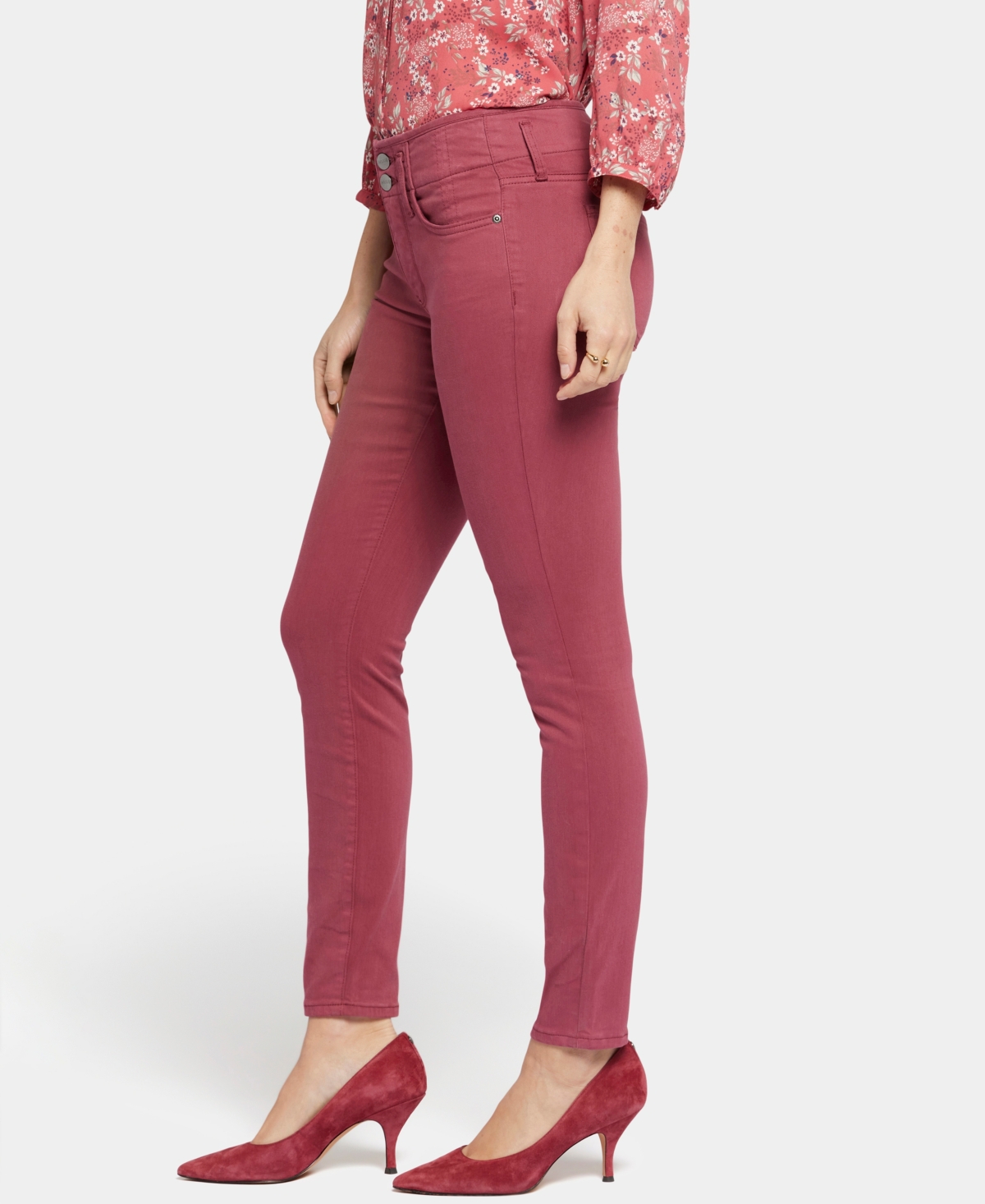 Nydj Women's Ami Skinny Hollywood Waistband Jeans In Cranberry Pie