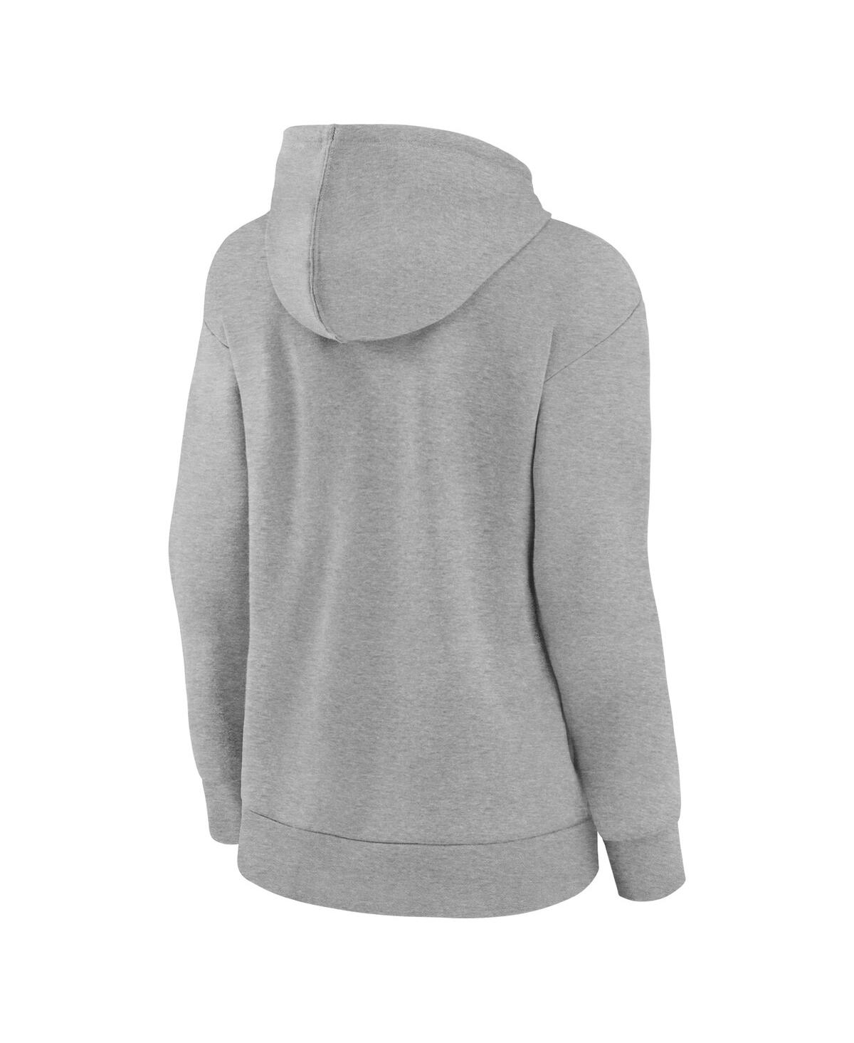 Fanatics Women's Heather Gray Los Angeles Dodgers 2024 National League Champions Locker Room Pullover Hoodie In Heather Gray