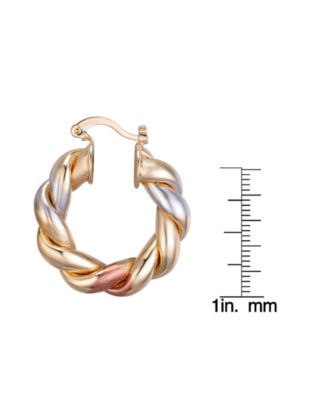 Triple Color Hoop Earrings