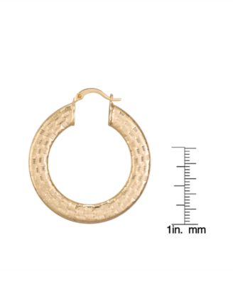 Gold-Plated Flat Hoop Earrings