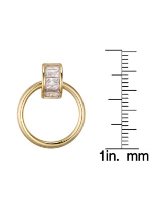 Cubic Zirconia Round Statement Earrings