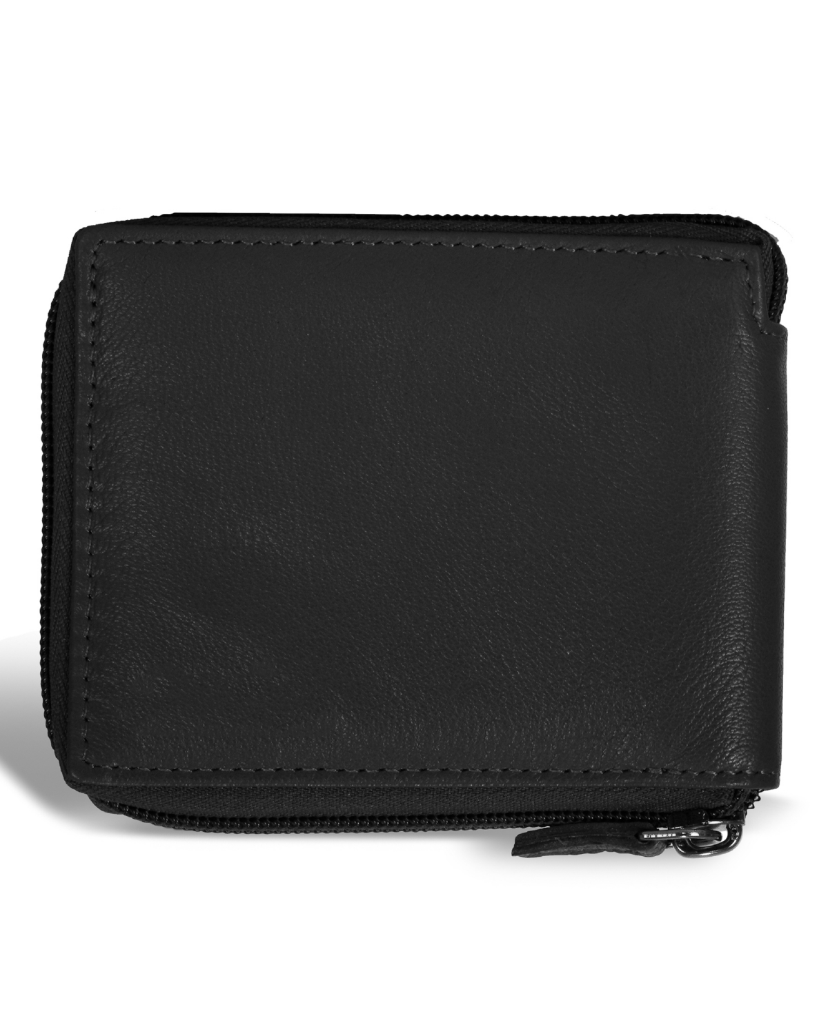 Shop Champs Men's Onyx Collection Leather Zip Around Wallet In Black