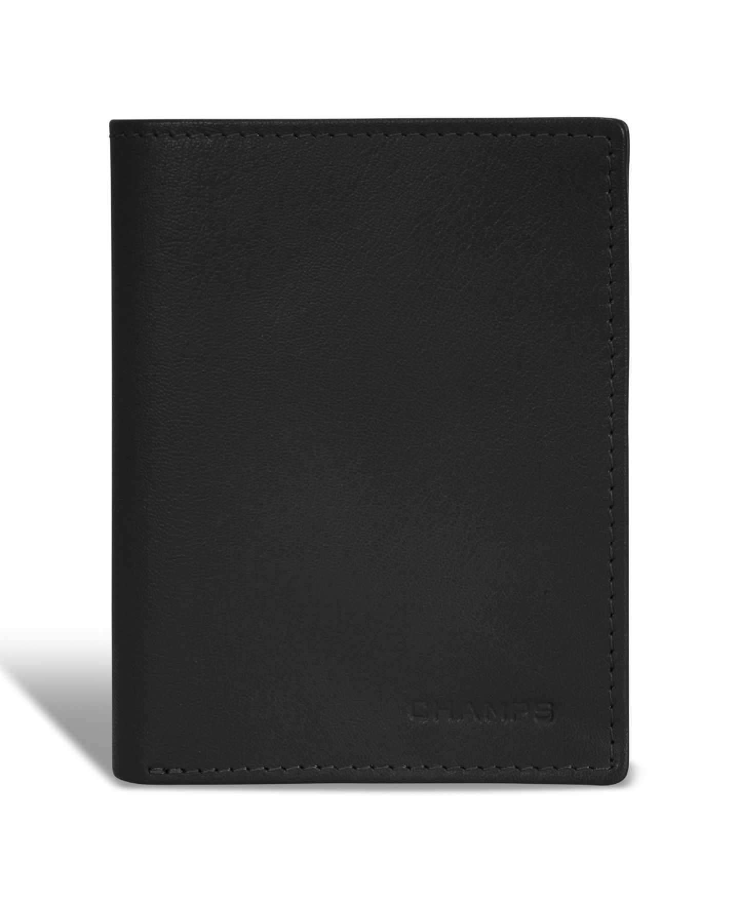 Мужской кошелёк CHAMPS Onyx Collection Leather Vertical Wallet, цвет: Чёрный — фото 1