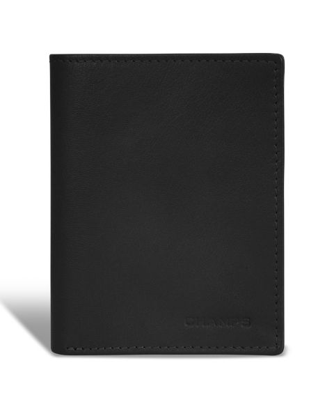 CHAMPS Men's Onyx Collection Leather Vertical Wallet
