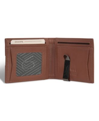 Men's Onyx Collection Leather Bi-Fold Clip Wallet