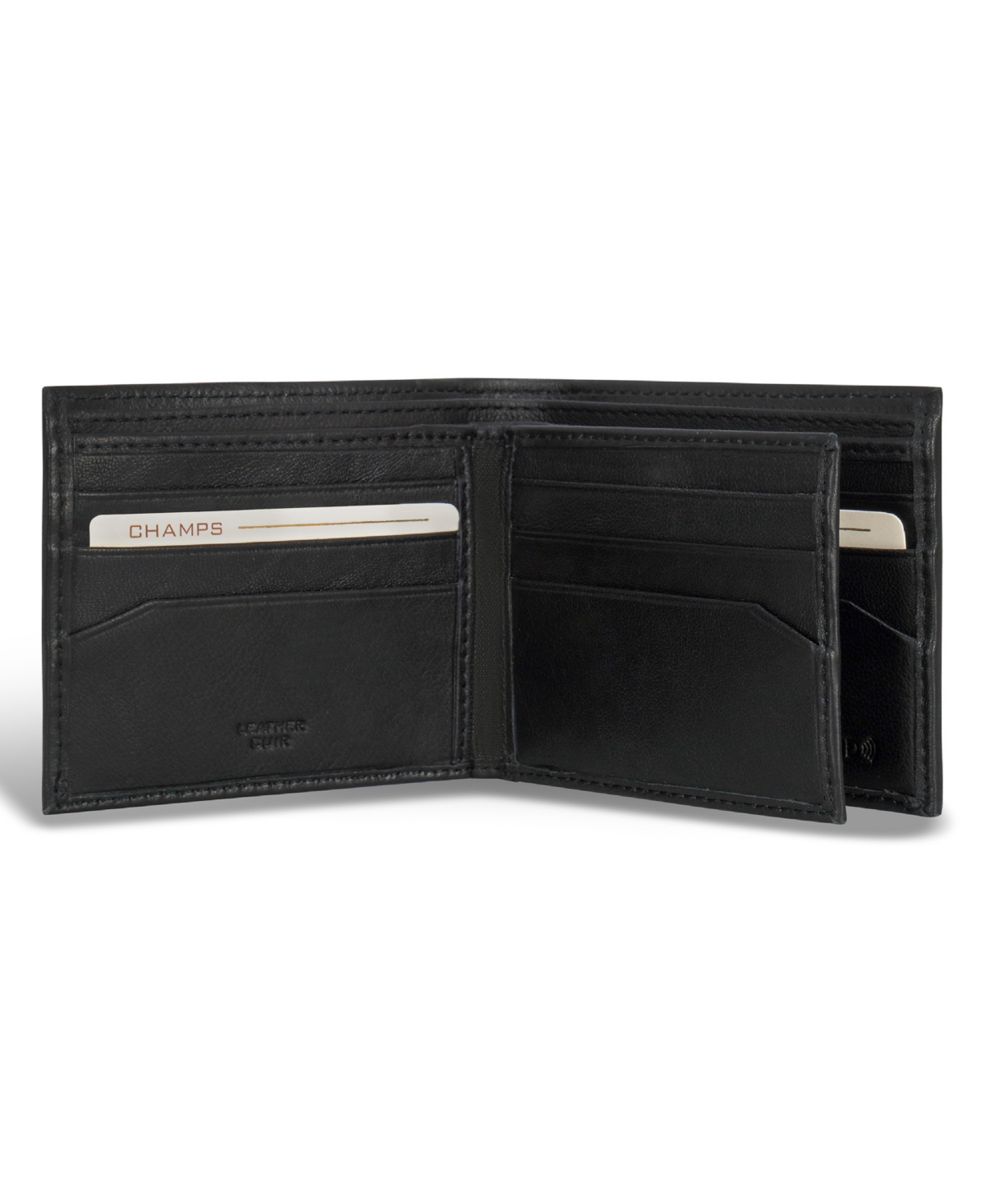 CHAMPS MEN'S CLASSIC COLLECTION LEATHER CENTER-WING WALLET 