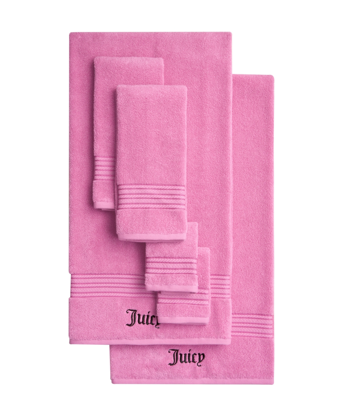 Juicy Couture Alyssa Cotton 6-pc. Bath Towel Set In Magenta