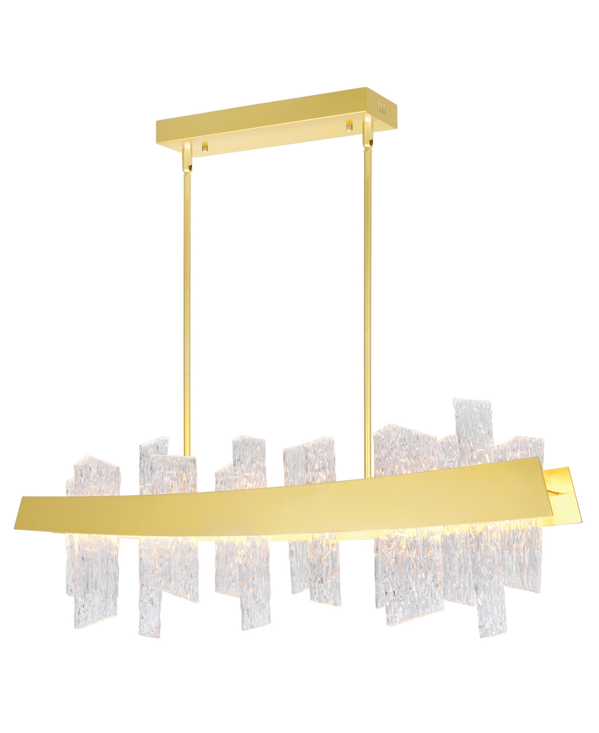 Cwi Lighting 14" Metal Guadiana Led Chandelier In Satin Gold