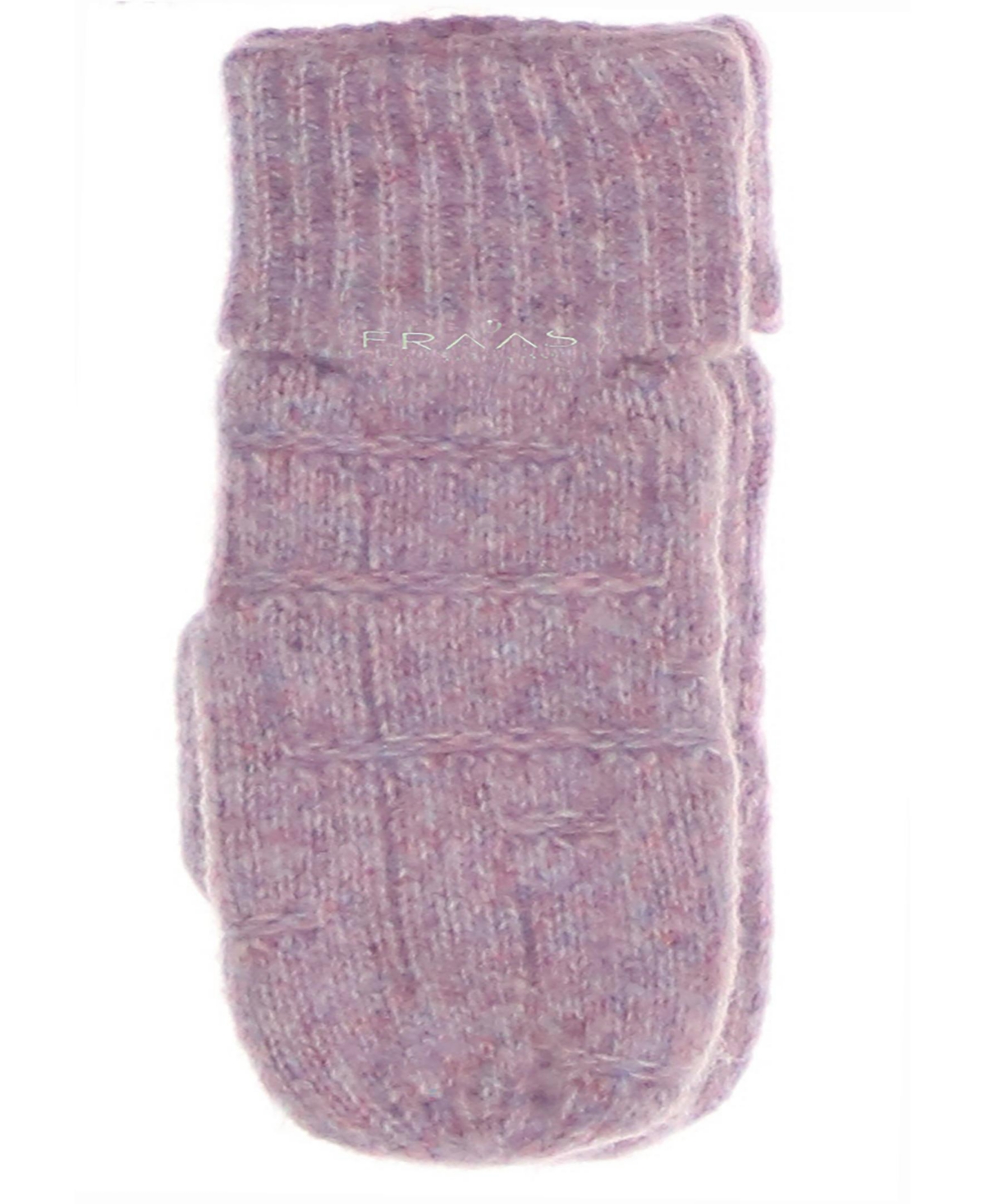 Fraas Melange Solid Hat/mitten/scarf Set In Pale Rose