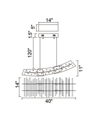 12" Metal Gondola LED Chandelier