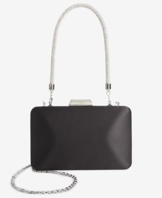 I.N.C. International Concepts - Crystal Top Handle Mini Satin Frame Bag