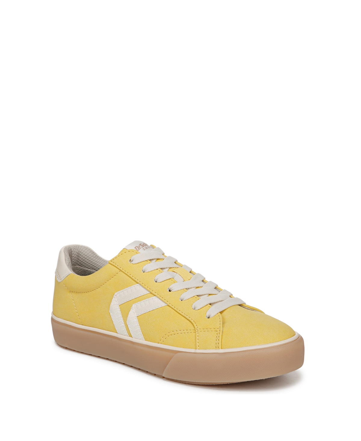 Shop Dr. Scholl's Women's Offline Lace Up Sneakers In Sunset Yellow Faux Leather
