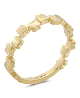 Clover Ring in 14K Gold, Size 6, approx. 2.4 grams