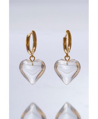 Frost Heart Necklace and Earrings Set