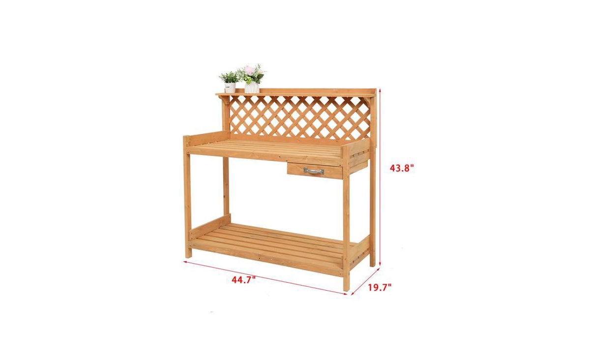 Slickblue Garden Workbench with Drawer Functional Storage Solution for Outdoor Projects