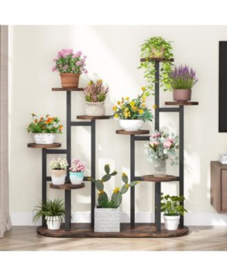 Plant Stand Indoor, Multi-Tiered 11 Potted Plant Shelf Flower Stands, Tall Plant Rack Display Holder Planter Organizer