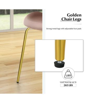 4PCS Velvet Dining Chair Accent Leisure Chair Armless Side Chair Green