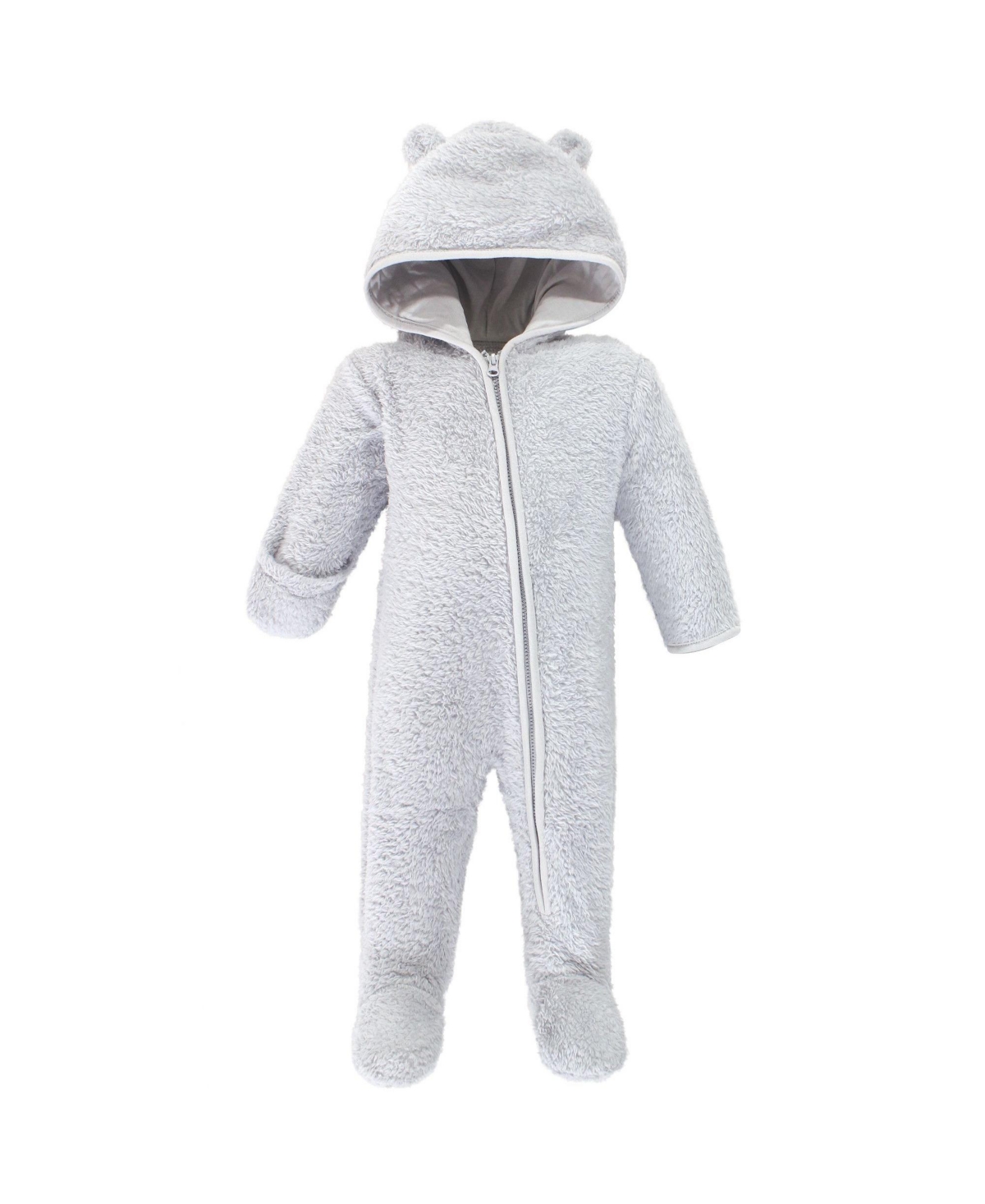 Hudson Baby Baby Boys Hudson Faux Shearling Bunting 1pk,- Gray bear