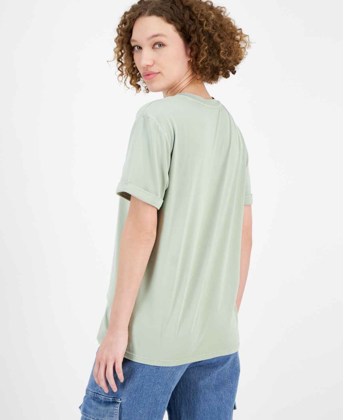 Shop Rebellious One Juniors' Super Soft Crewneck Tee In Desert Sage