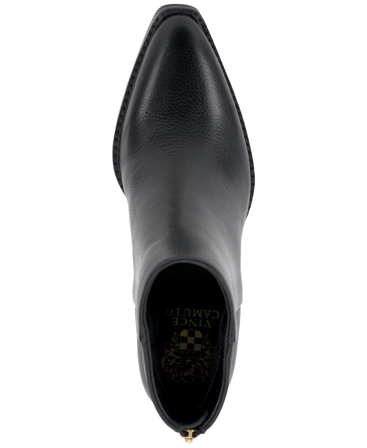 Vince Camuto Polellah Pointed Toe Bootie In Black Nappa