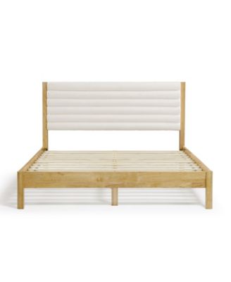 Adin Queen Platform Bed with Boucle Upholstery