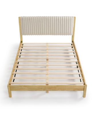 Alder Queen Platform Bed with Corduroy Fabric Upholstery
